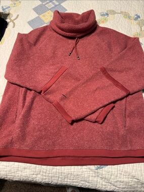 Nike Turtleneck Pullover Sweater - Rose Red